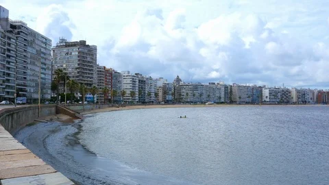 View on the Skyline of Montevideo Stock Footage 120315897