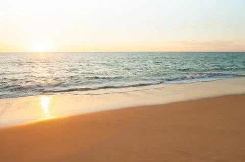 View of skyline with the sun going down. Stock Photos