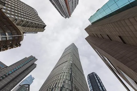 A view of skyscrapers from the bottom up Photos