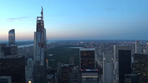 View of skyscrapers from Rockefeller center Video stock 146169416