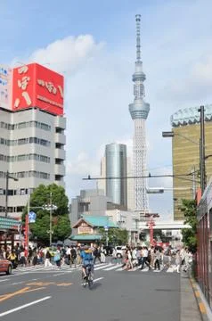 View of Skytree Tower of Tokyo Foto stock