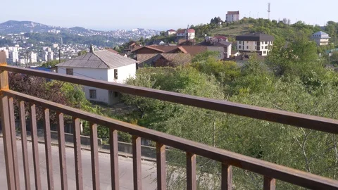 View of the sleeping area of the city from the mountain. 4k, slow motion. Stock-Footage 88983221