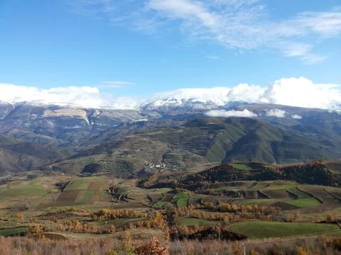 View on the slopes of the mountains Stock Photos