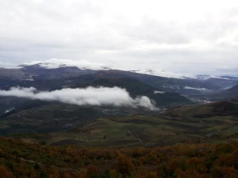 View on the slopes of the mountains Foto stock