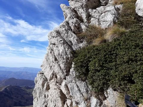 View on the slopes of the mountains Stock Photos