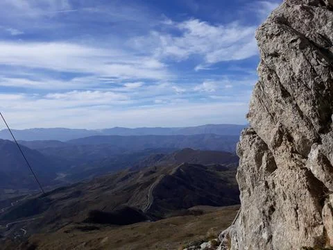 View on the slopes of the mountains Stock Photos