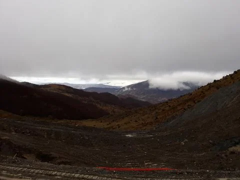 View on the slopes of the mountains Stock Photos