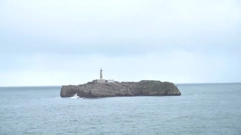 View in slow motion of Mouro Island Stock Footage 256086243