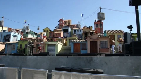 View of "Slum Space" during eighth Rock In Rio Festival. Stock Footage 117693624