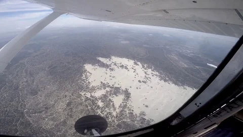 View from small airplane Stock Footage 98190895