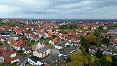View of a small and cute village 库存影片 256654644