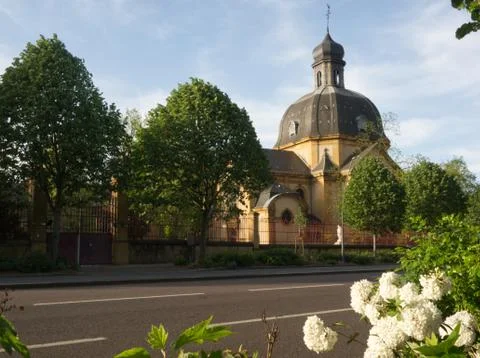 View on the small chapel Saint-Charles-Borromee in Metz Stock Photos
