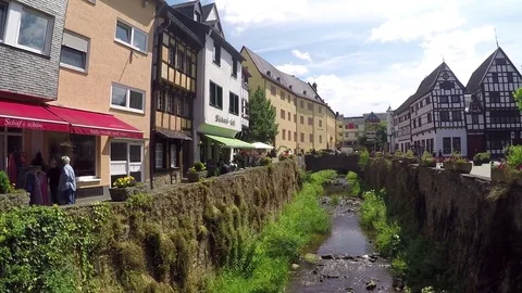 View of the small German town Stock Footage 77669015