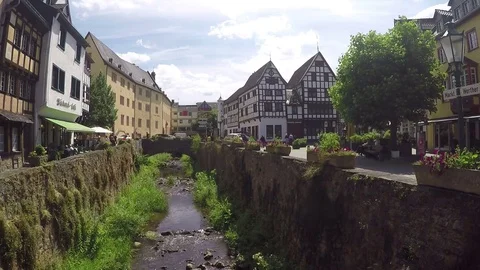 View of the small German town. Video stock 77669900