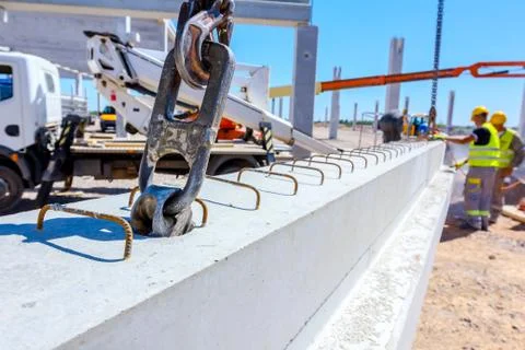 View on small side hook for increasing stability of burden, beam Stock Photos