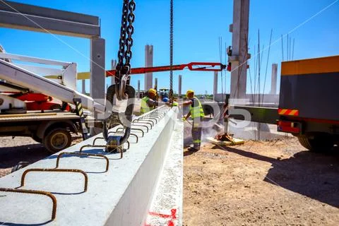 View on small side hook for increasing stability of burden, beam Stock Photos