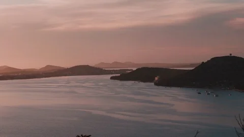 View of small town called Tisno 2 Video stock 91282289