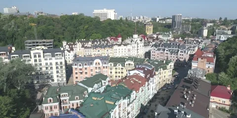 View of small town with fancy building for living Stock Footage 272217648