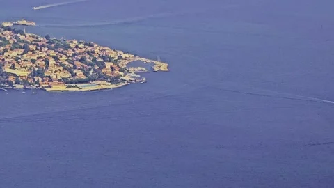 View a small town on a small. Stock Footage 284097475