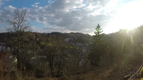 View of the small town. Time lapse. Stock Footage 105524241