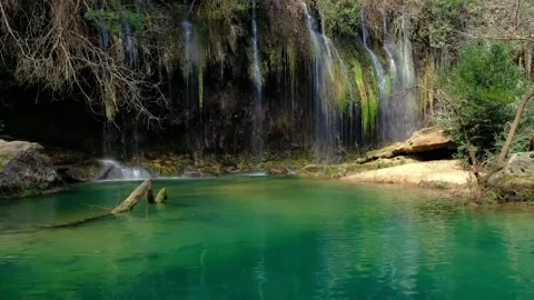 A view of a small waterfall Video stock 233512195