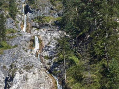 View of a small waterfall Stock Photos