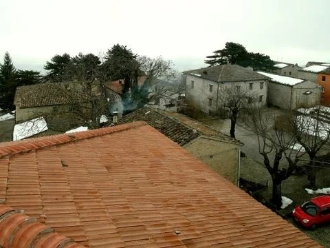 View of Smerillo 库存照片