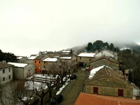 View of Smerillo 스톡 사진