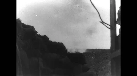 View of smoke rising from explosion Stock Footage