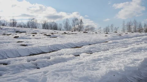View of the snow-capped mountain peak in the rays of the bright sun. Stock Footage 171756147