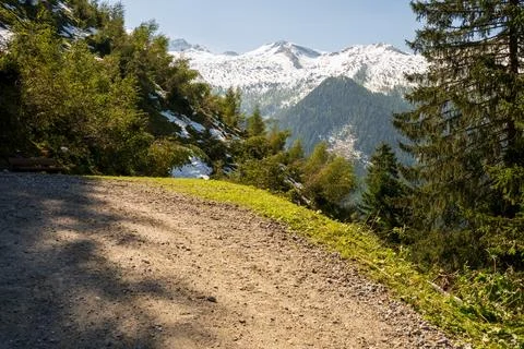 View of snow-capped mountain Stock Photos