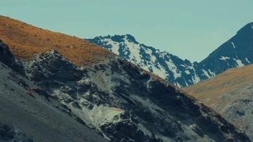 View of the snow-capped mountains Stock Footage 85552889