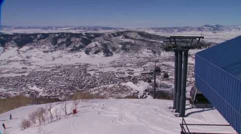 View of snow covered landscape Stock Footage 57814687