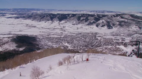 View of snow covered landscape Stock Footage 57814859