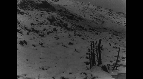 View of snow covered mountains Stock Footage