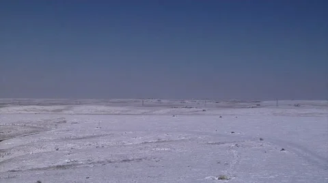View of a Snow on the High Plains Stock Footage 54757824