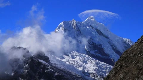 View of snowcapped mountain, Peru Stock Footage 62388960