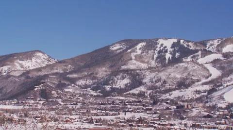 View of snowcapped mountains Stock Footage 57814349