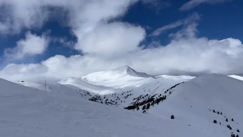 View on the snowy mountain top in Copper mountain resort Stock-Footage 276384657