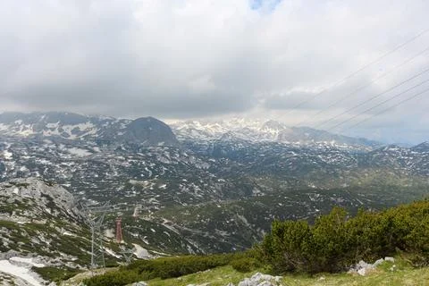 View of snowy mountains on the Dachstein  Stock Photos