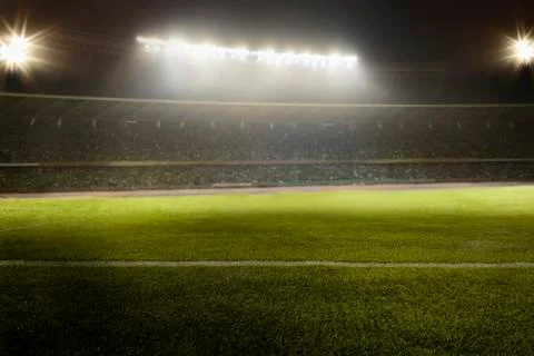 View of soccer field Stock Photos