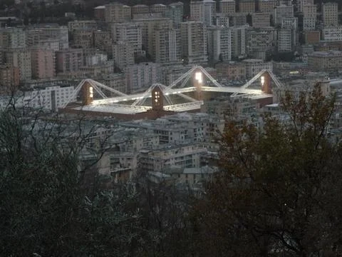 View of the soccer stadium Stock Photos