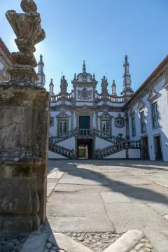 View of the Solar de Mateus exterior building, iconic of the 18th century Stock Photos