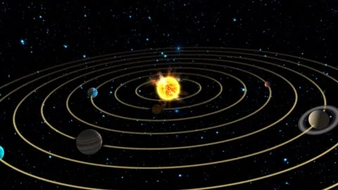 A view of the solar system starting with a focus on planet earth 스톡 동영상 279816523