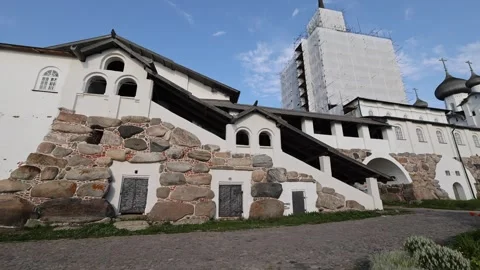 View of Solovetsky Monastery in Russia. Video stock 343677320