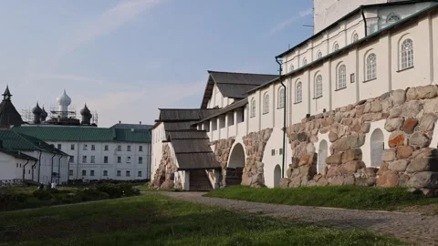 View of Solovetsky Monastery in Solovetsky, Russia. 库存影片 343677306