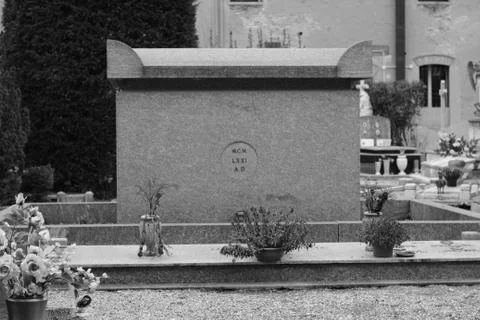 A view of some ancient crypt in cemetry Stock Photos