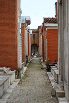 A view of some ancient crypt in cemetry Foto stock
