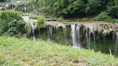 View of some Marmore falls in Umbria, Italy Stock Footage 311274269