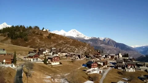 View of Sonnenberg, Switzerland Stock Footage 247037039